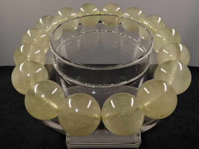 リビアングラス ブレスレット 14.1㎜ 4A | 天然石,隕石系,リビアン