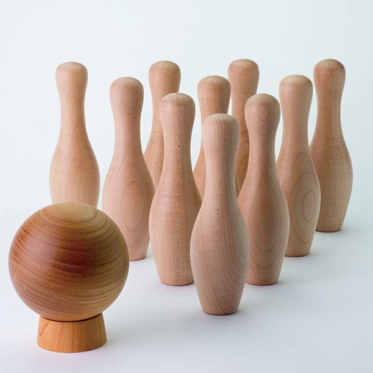 ハナヤマ 木製 ボーリングゲーム 昭和レトロ モダン 当時物 レトロ