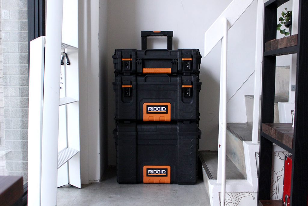 グレー 3段 BOX キャスター付き 工具 おもちゃ 箱 に ガレージ に