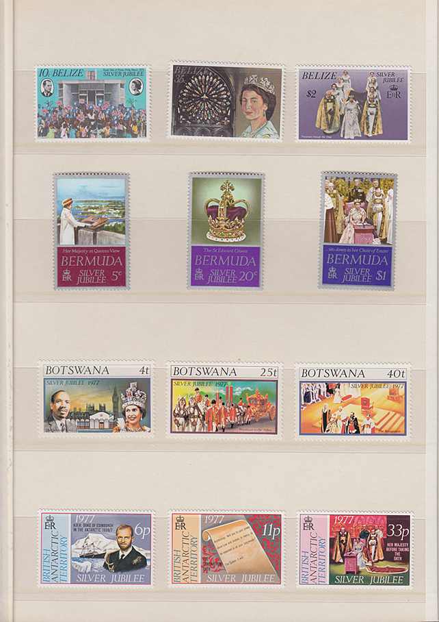 1977年 エリザベス女王2世 即位25周年記念切手コレクション 1977年