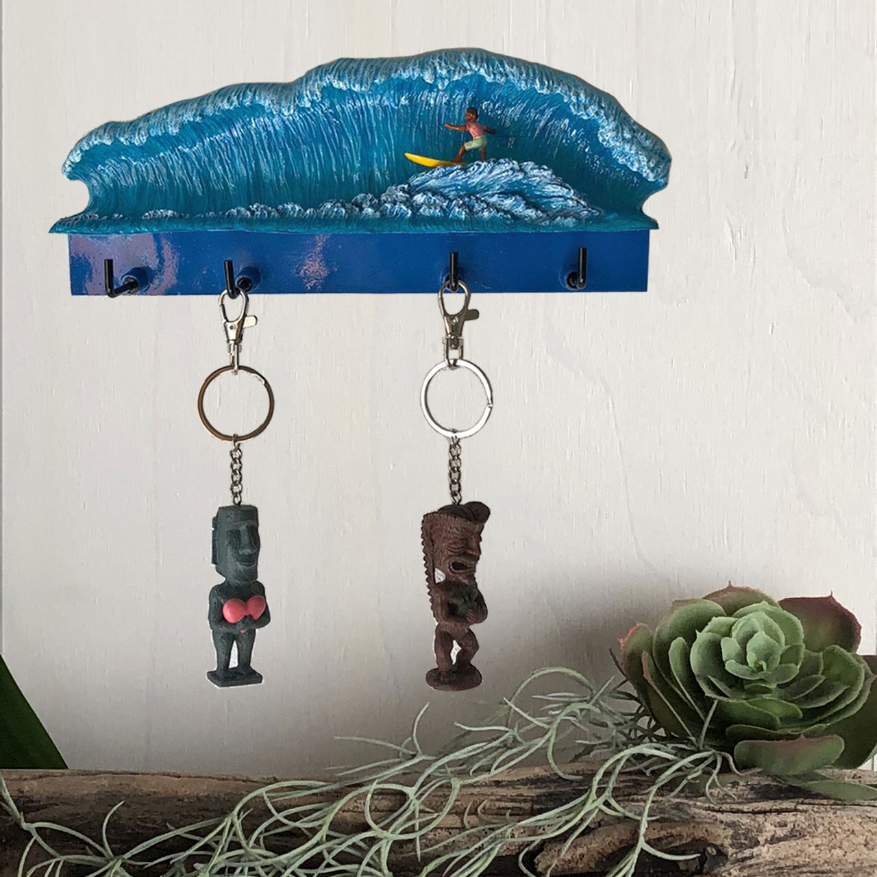 ウェーブキーハンガーRH-054/インテリア小物・雑貨 サーフィン