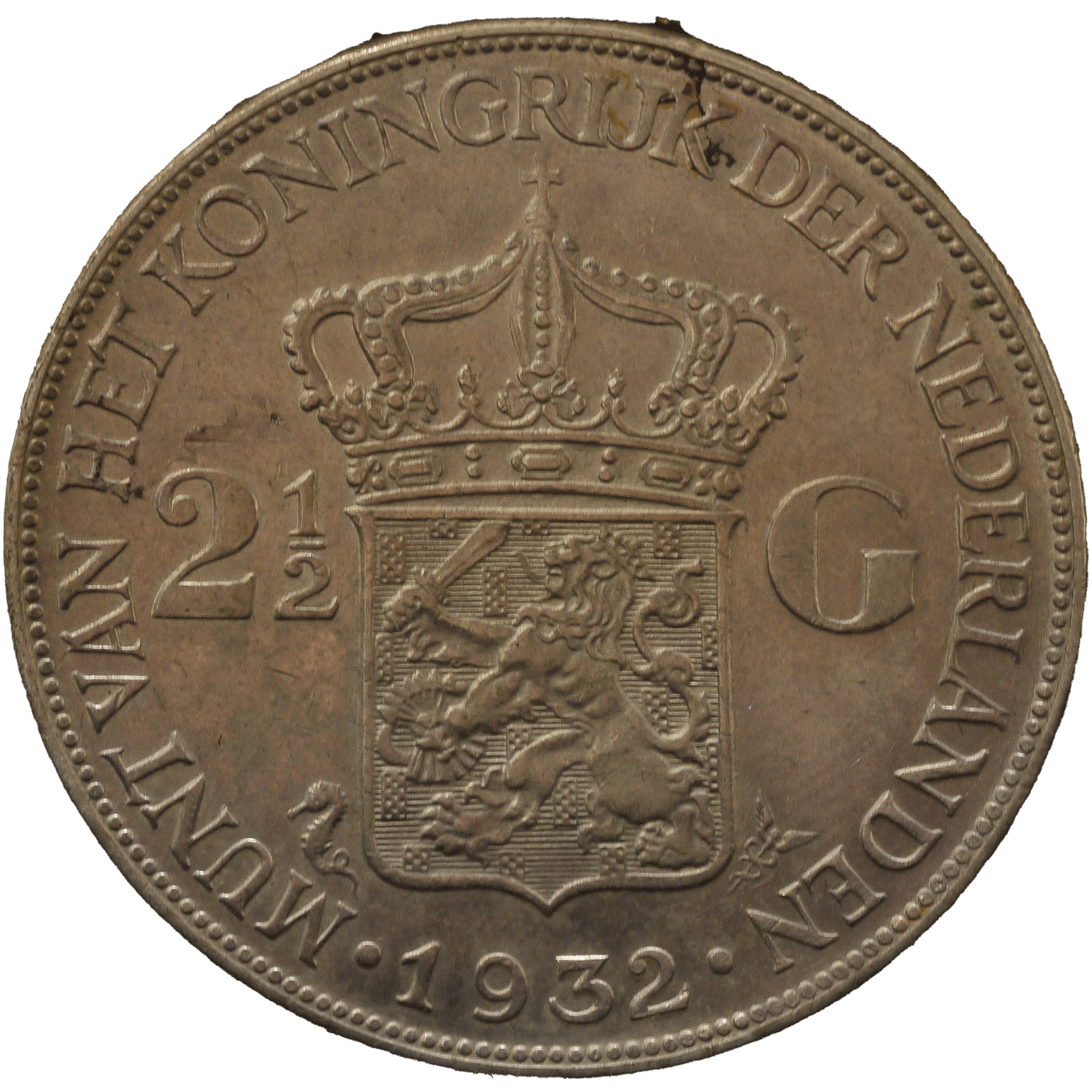 1929年 オランダ銀貨 2.5グルデン ウィルヘルミナ女王大型銀貨 SV720