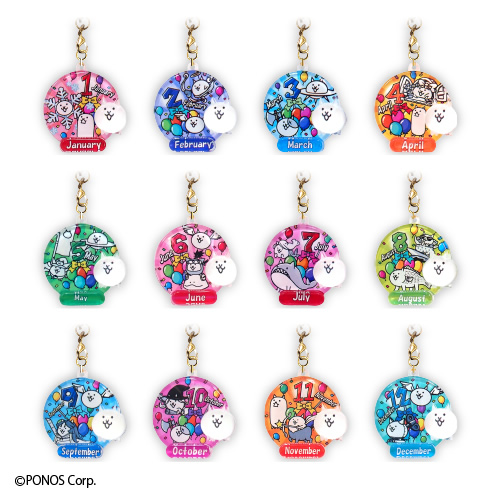 にゃんにゃんにゃんこ クリアキーホルダー にゃんにゃんにゃんこ