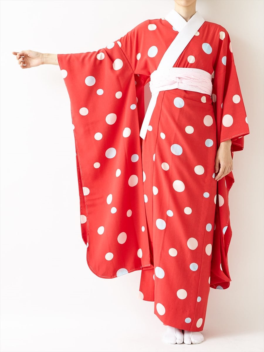 ラスト1点】＜振袖用＞長襦袢「ドット楊流」(FREE マゼンダ): ふりふ