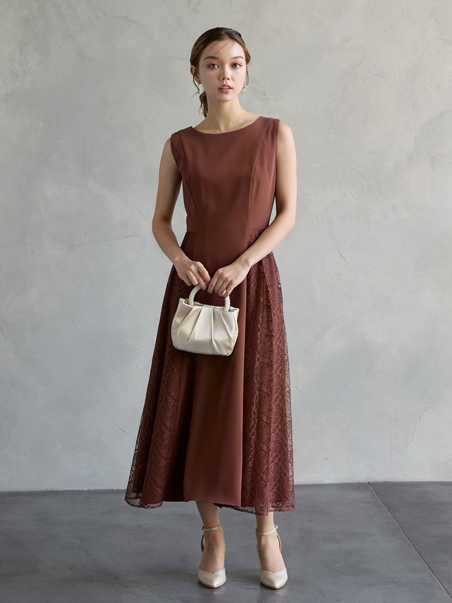 サイドレースフィット＆フレアドレス(M サックス): AIMER | エメ