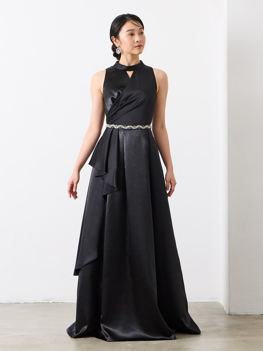 Duo/ダブルサテン切り替えドレス(M ブラック): AIMER | エメ ｜ミマツ
