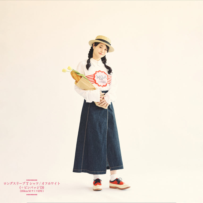 LANDMARK IN HARAJUKU ロングスリーブTシャツ / ホワイト – Mrs. GREEN