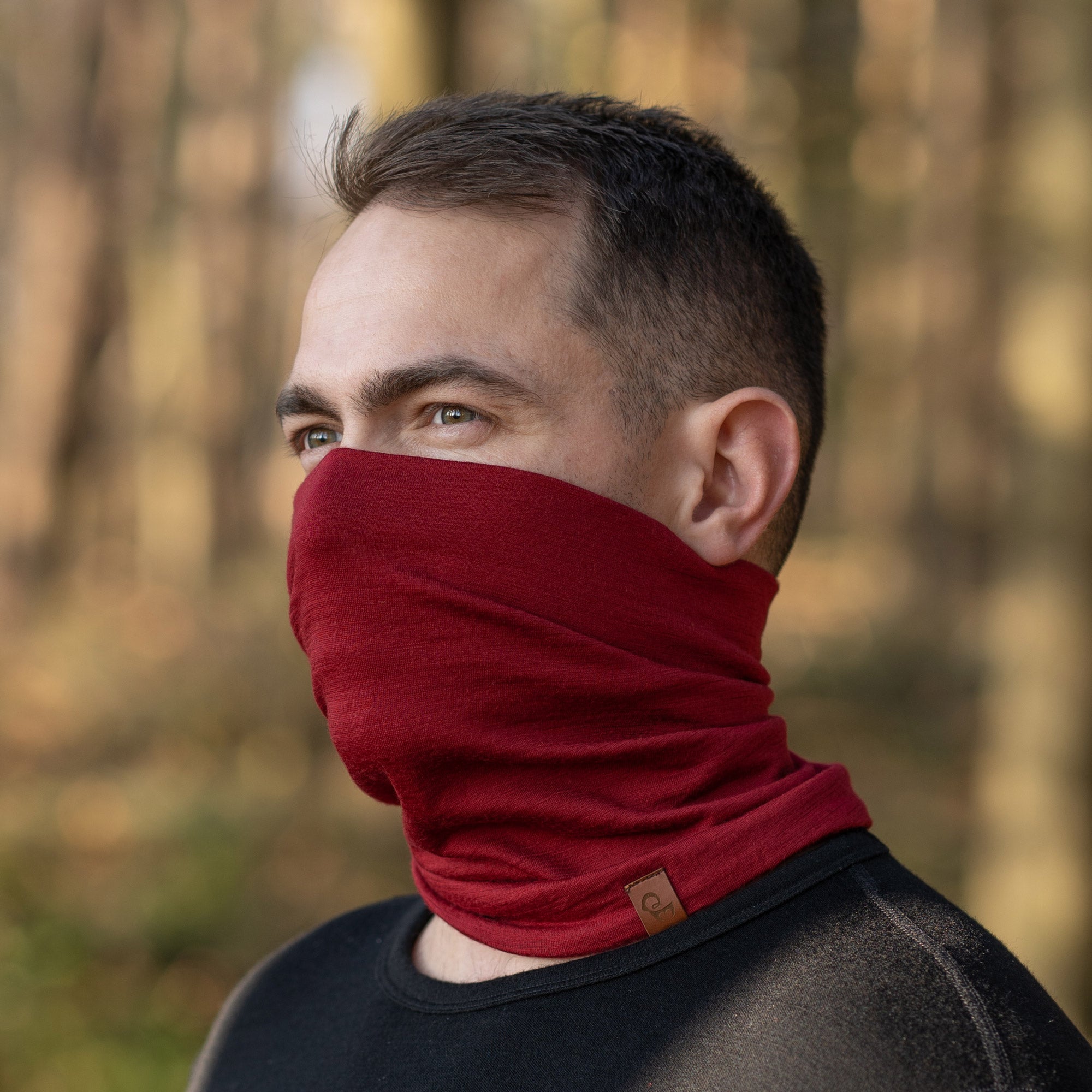 Men's Merino Neck Gaiter Royal Cherry / Red ♥️ menique - MENIQUE