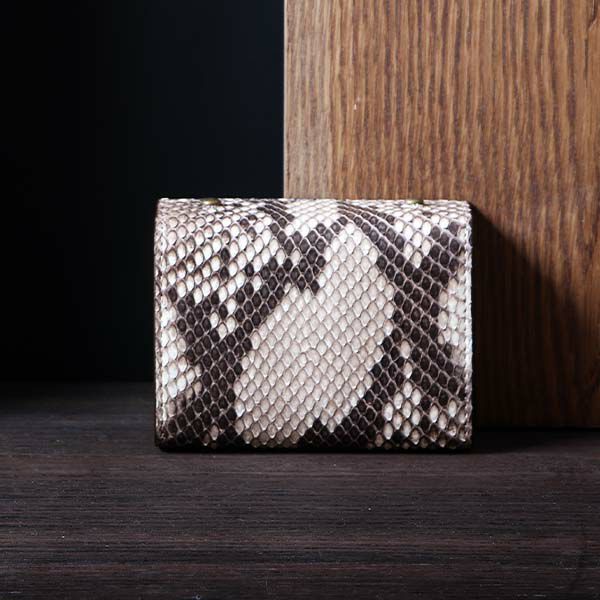 エムピウ 二つ折り財布 millefoglie パイソン 白黒 P25