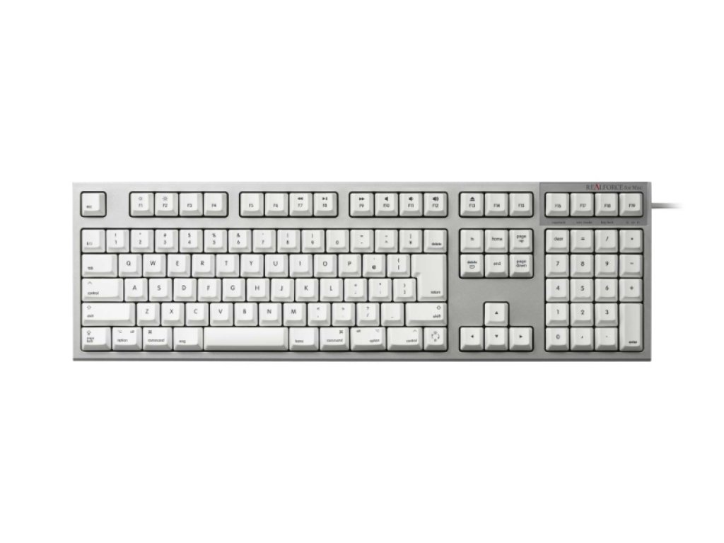 東プレ REALFORCE for Mac 日本語114配列 シルバー/白 変荷重 昇華印刷