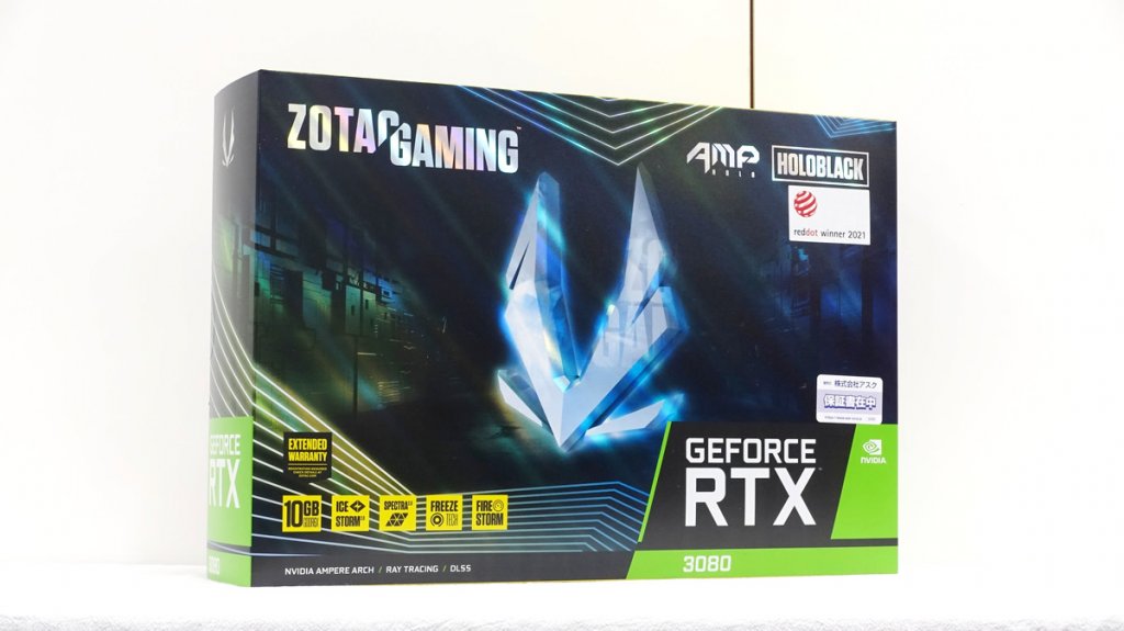 ホログラフィック採用GEFORCE RTX 3080 LHR搭載カード「ZOTAC GAMING