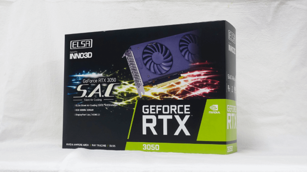 ELSA GeForce RTX 3050 S.A.C GD3050-8GERS GeForce RTX 3050 搭載