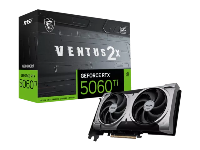 MSI GeForce RTX 4060 Ti VENTUS 2X BLACK 16G OC VENTUS GEFORCE RTX
