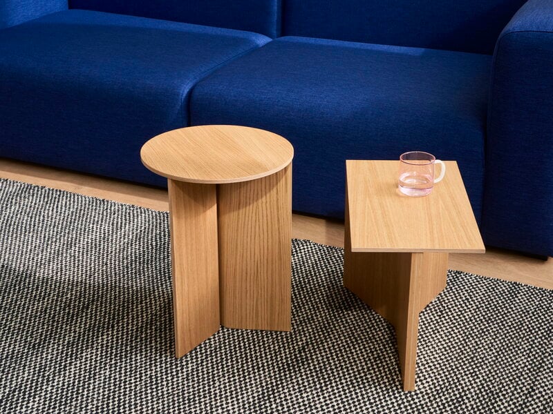 HAY Slit Wood table, 35 cm, high, lacquered oak | Finnish Design Shop