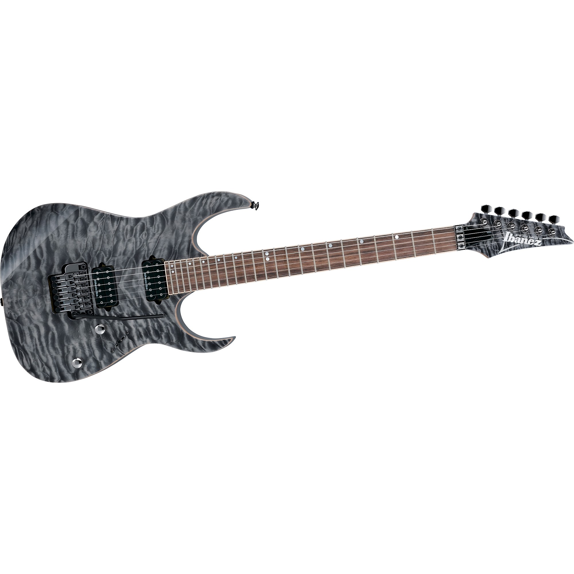 Open Box Ibanez RG920QMZ Premium Electric Guitar Black Ice