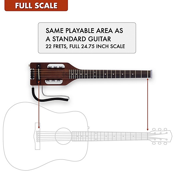 Traveler Guitar Ultra-Light Acoustic Travel Guitar Antique Brown