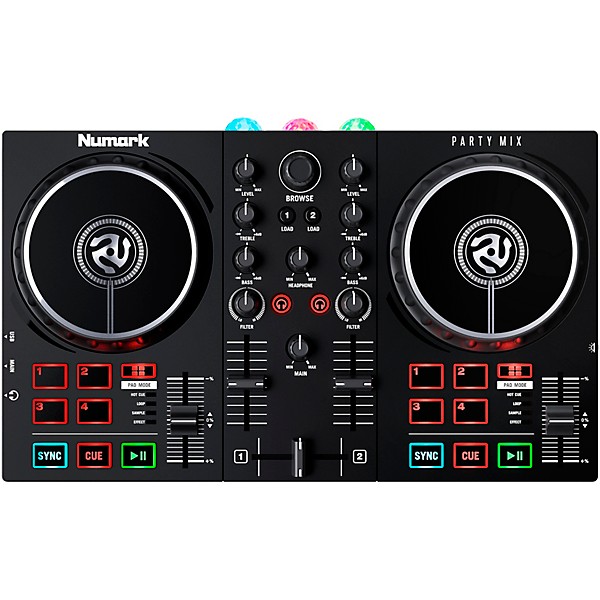 Numark Party Mix Live DJ Controller Bundle With Professional