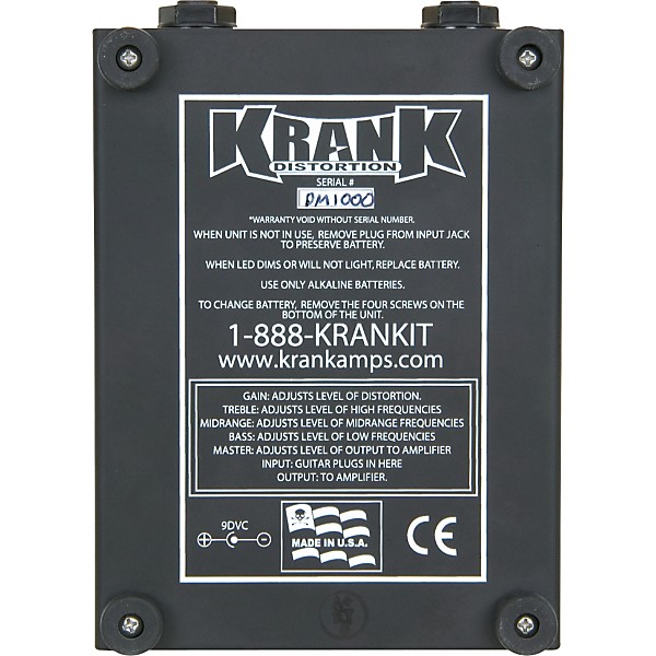 Krank Distortus Maximus Distortion Pedal | Guitar Center