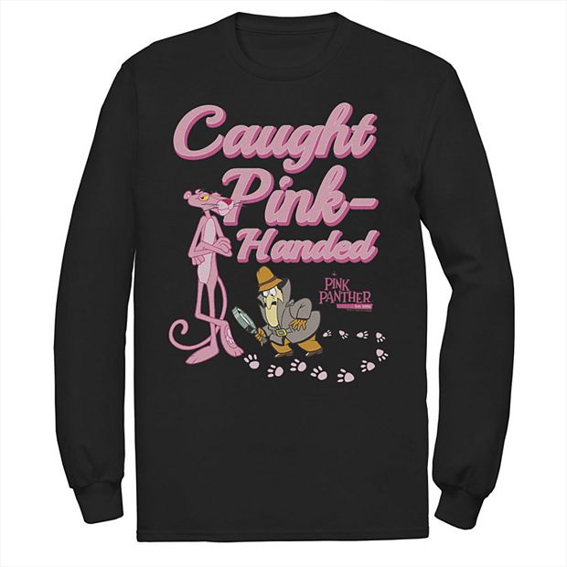 Men's Pink Panther Caught Pink-Handed Long Sleeve Graphic Tee