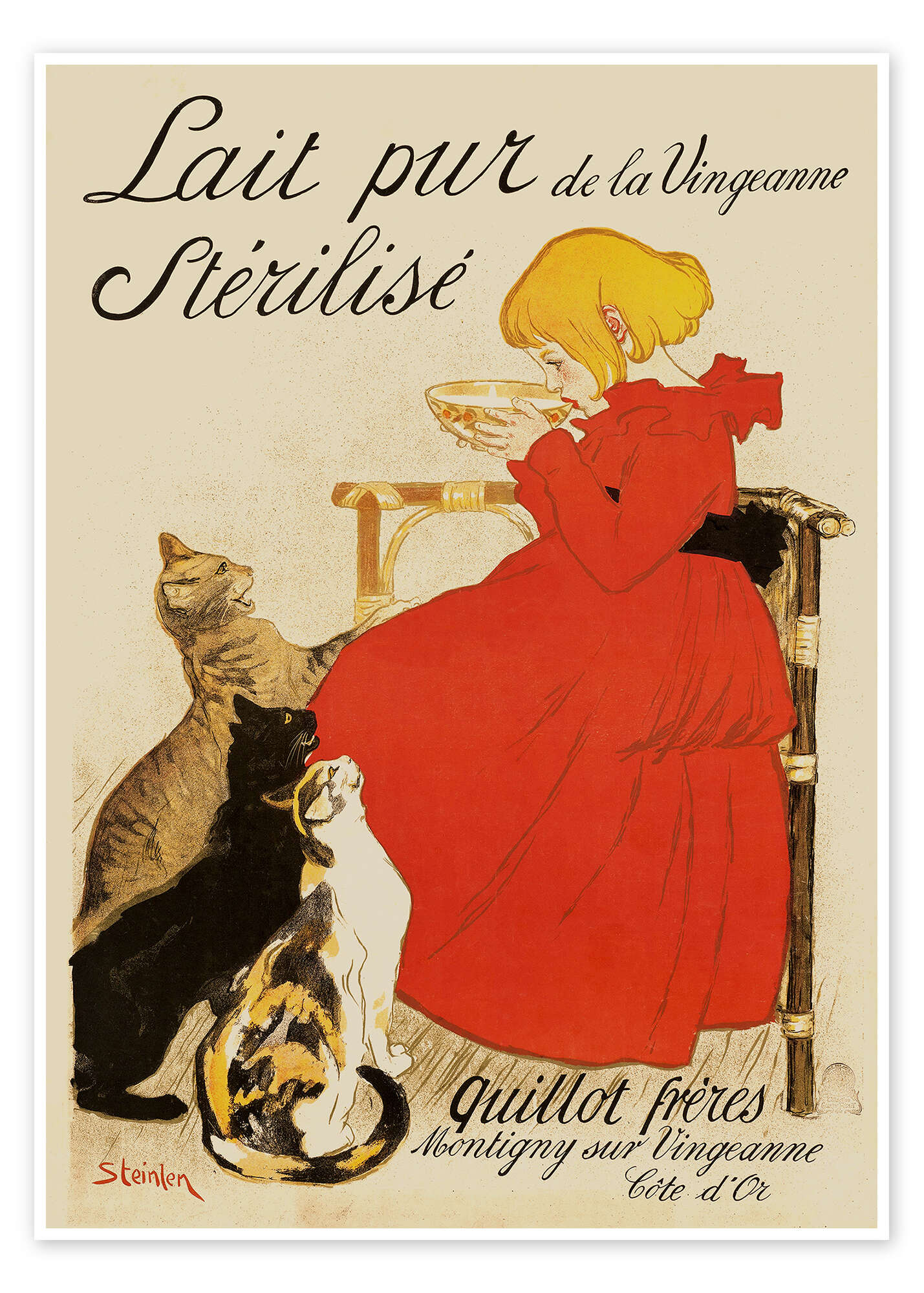 Lait pur Stérilisé (French) print by Théophile-Alexandre Steinlen