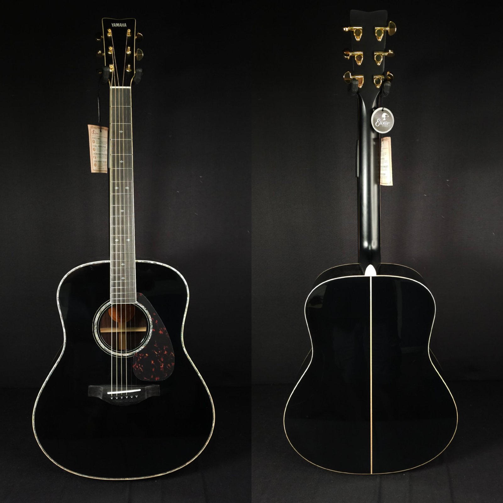 Yamaha LL16D Deluxe ARE Acoustic Electric Guitar Black w/Hard Case