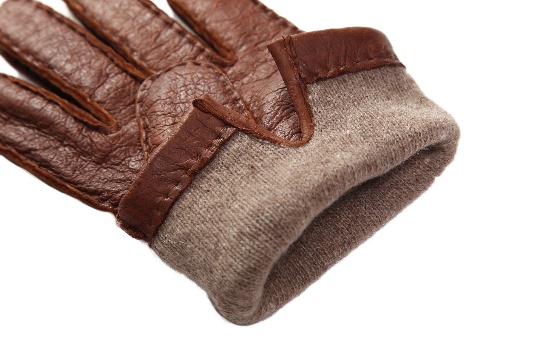メンズ手袋◇ペッカリー◇ブラウン/TERRA《カシミヤ》 – Merola