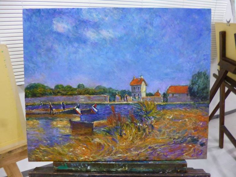 高校生が描いた油絵(模写)