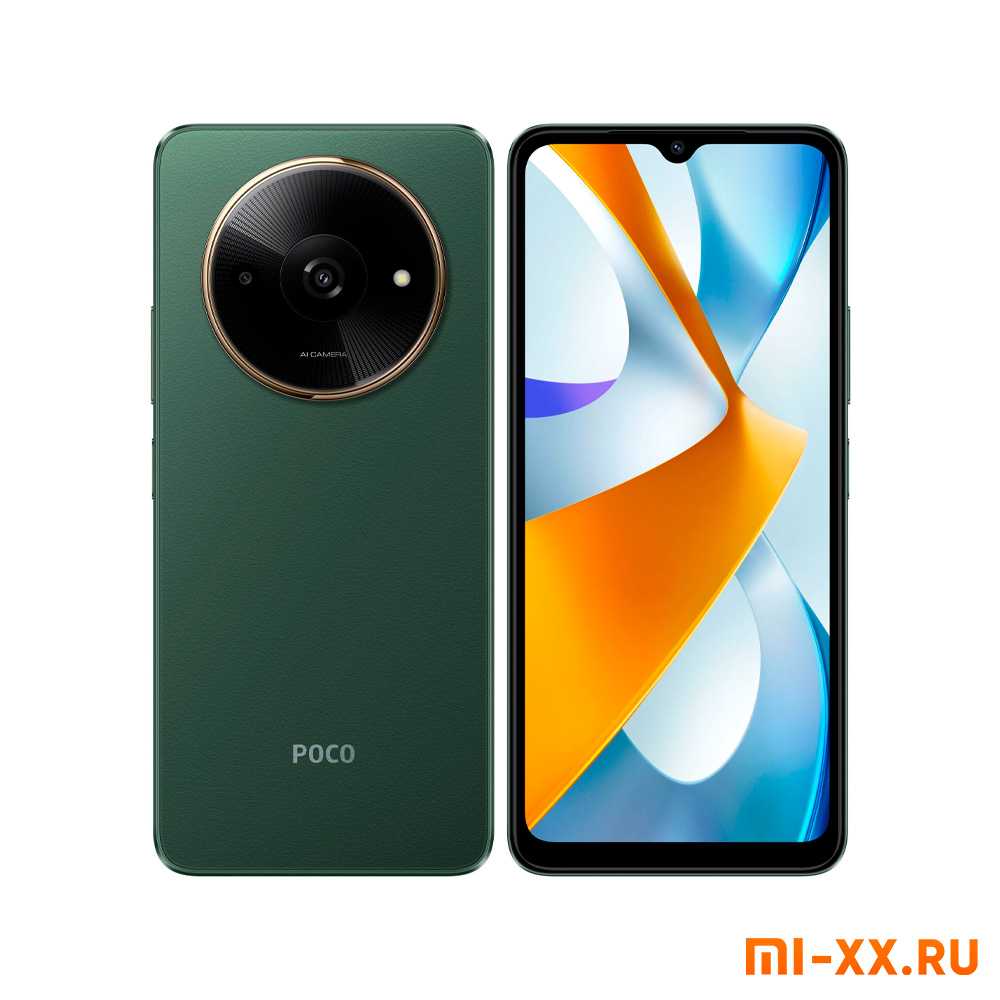 Смартфон POCO C61 3 Гб + 64 Гб Green в Севастополе и Ялте