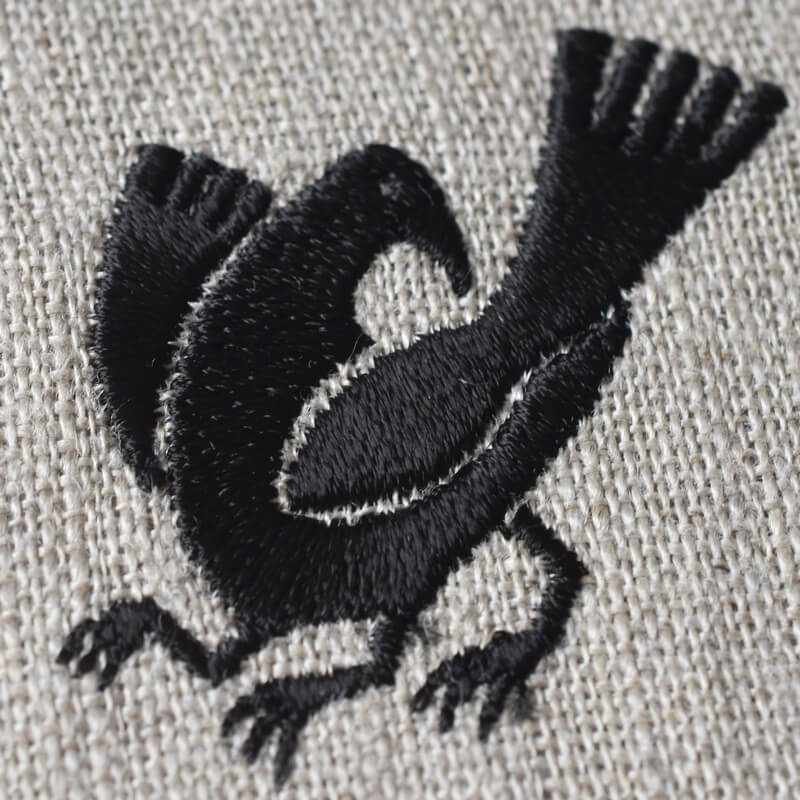 紋章_家紋_八咫烏(やたがらす)の刺繍図案 | mimi刺繍 mimi embroidery