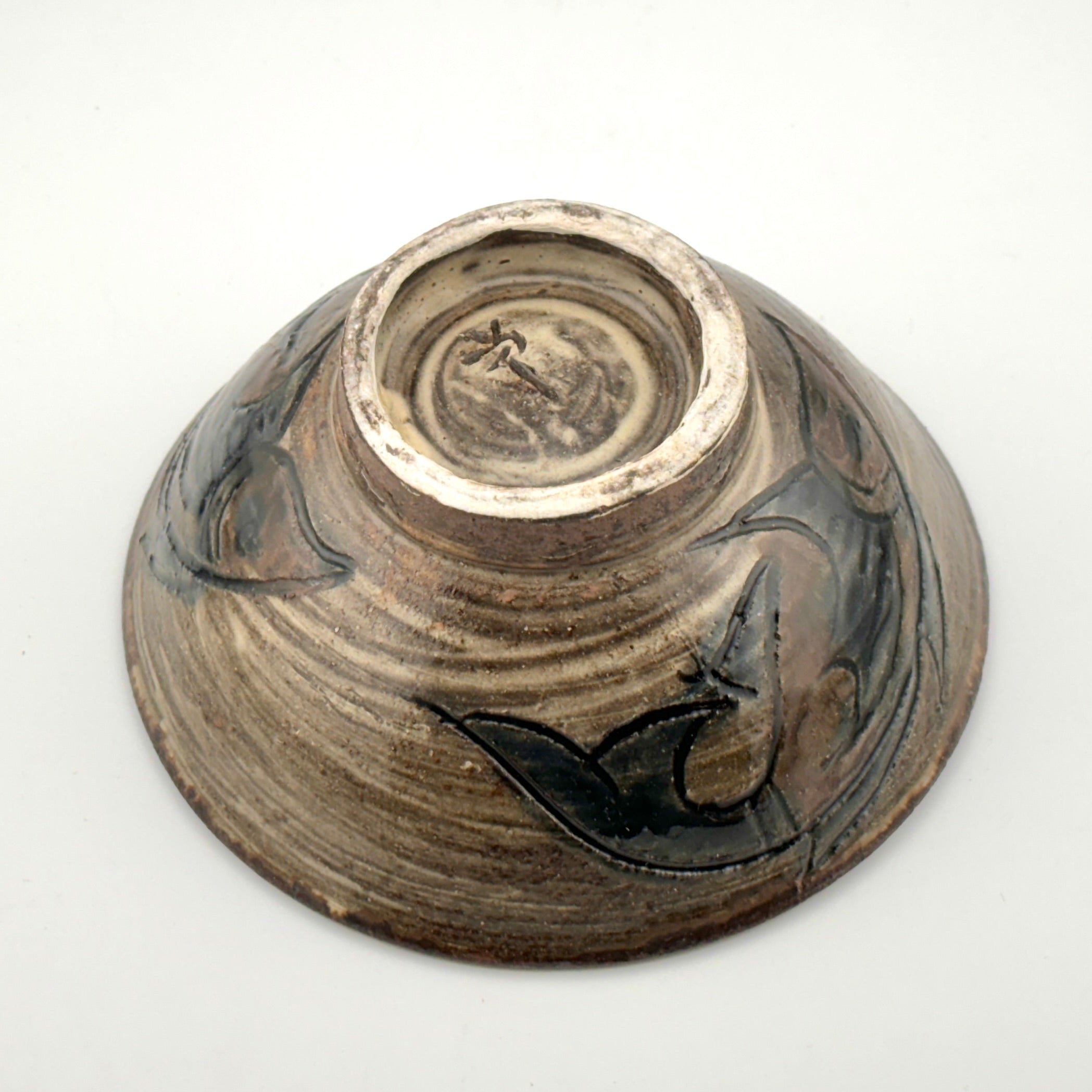 沖縄やちむん 人間国宝 金城次郎 魚紋文様 抱瓶 大 人間国宝 金城次郎