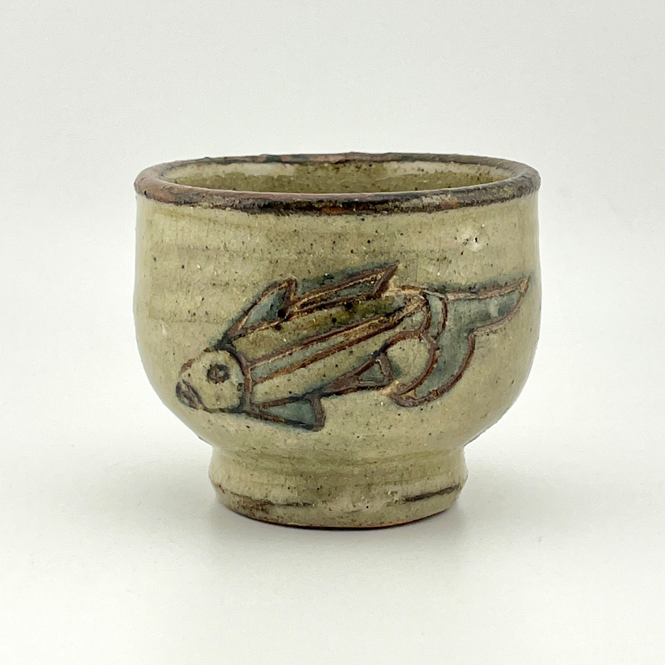 人間国宝 金城次郎 壺屋焼 ぐい呑 共箱