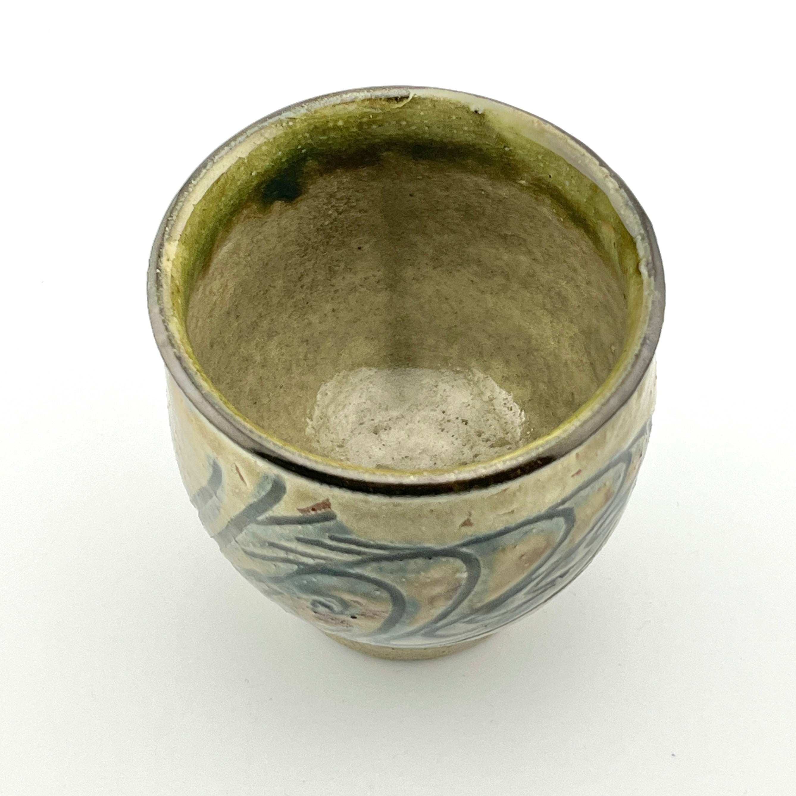 最終値下 沖縄 金城次郎 壺屋焼 人間国宝 魚文マグカップ 湯呑 コップ