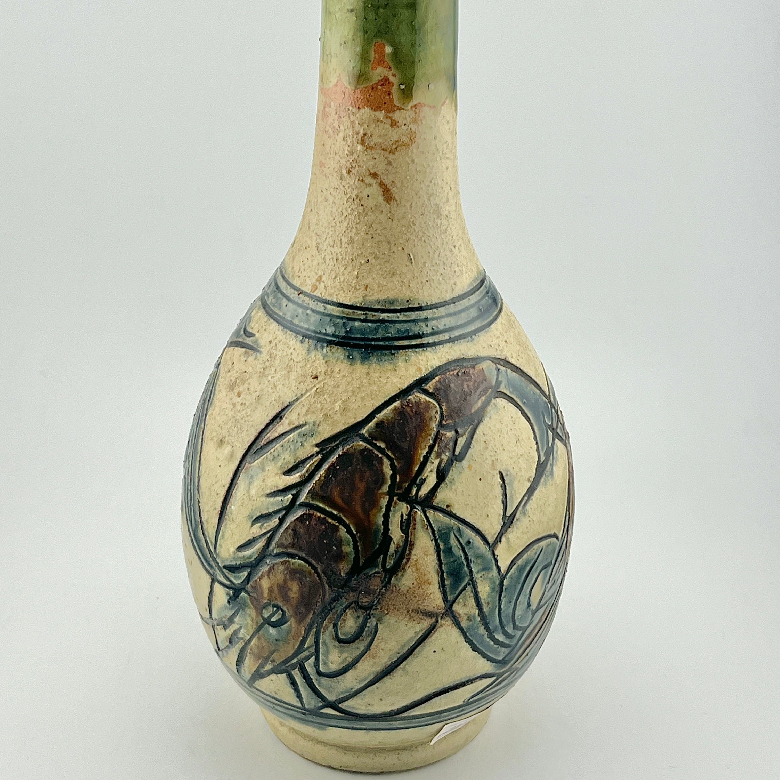 人間国宝級◇蔵から凄い迫力のある虎の壺が出てきた、壺、花瓶、花道具