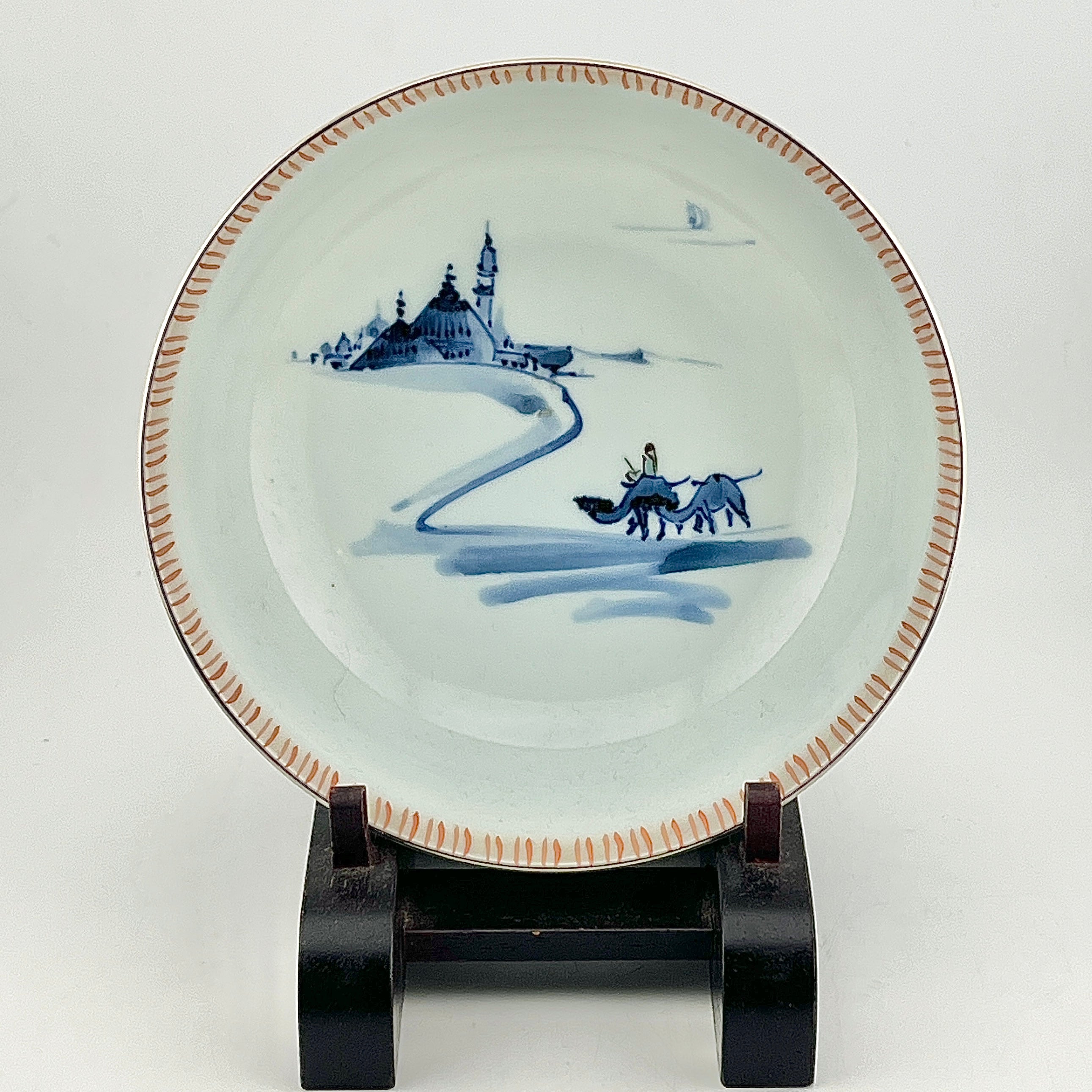 有田焼 谷鳳窯 宮崎祐輔作 染錦シルクロード紋深鉢 – 生活民芸 なかむた