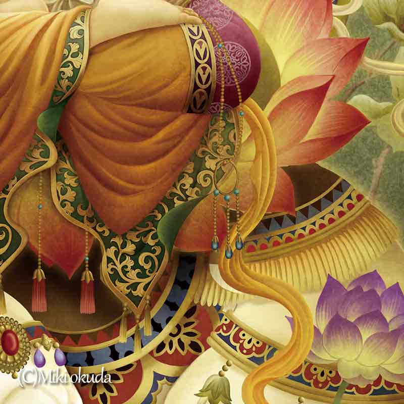 純金アート絵画シリーズコレクション 普賢菩薩 1g 純金アート絵画