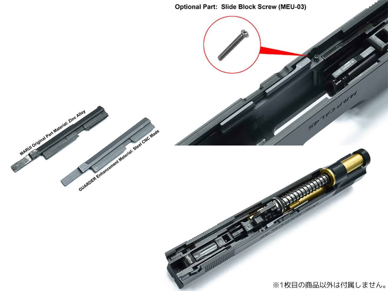 GUARDER フレームコンプリートキット ロングスライドストップ 強化