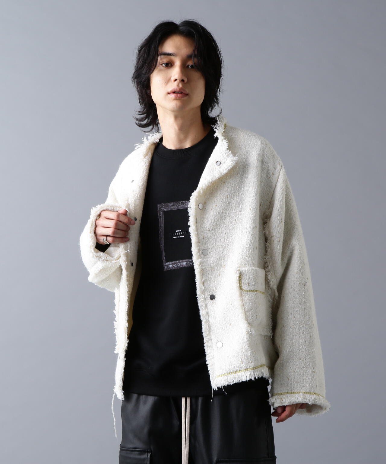 DankeSchon/ダンケシェーン/CHAIN EMBROIDERY TWEED JACKET | L.H.P