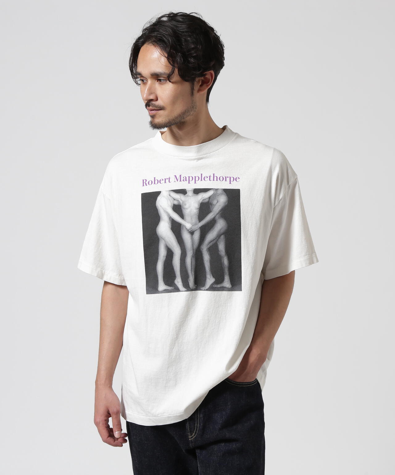 SAINT MICHAEL/セントマイケル/MT_SS TEE / EMBRACE WHITE | ROYAL