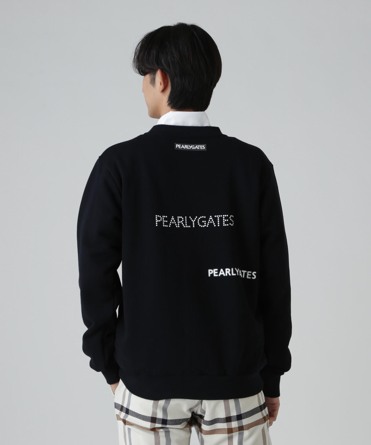 ジグザグ裏毛ジャガードクルーネックスウェットプルオーバー | PEARLY