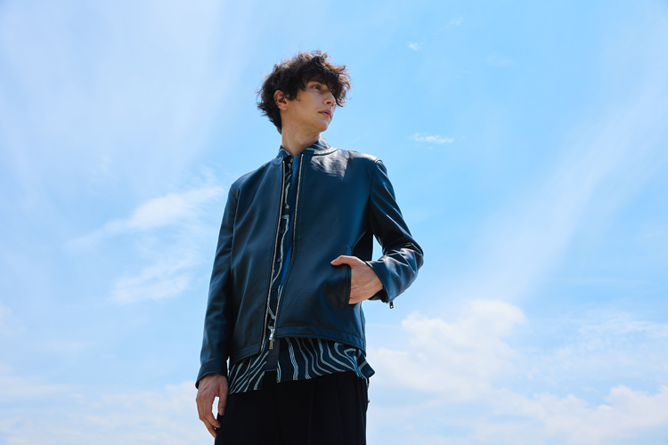 UNITED TOKYO ブラックレザーシングルライダースジャケット サイズ4