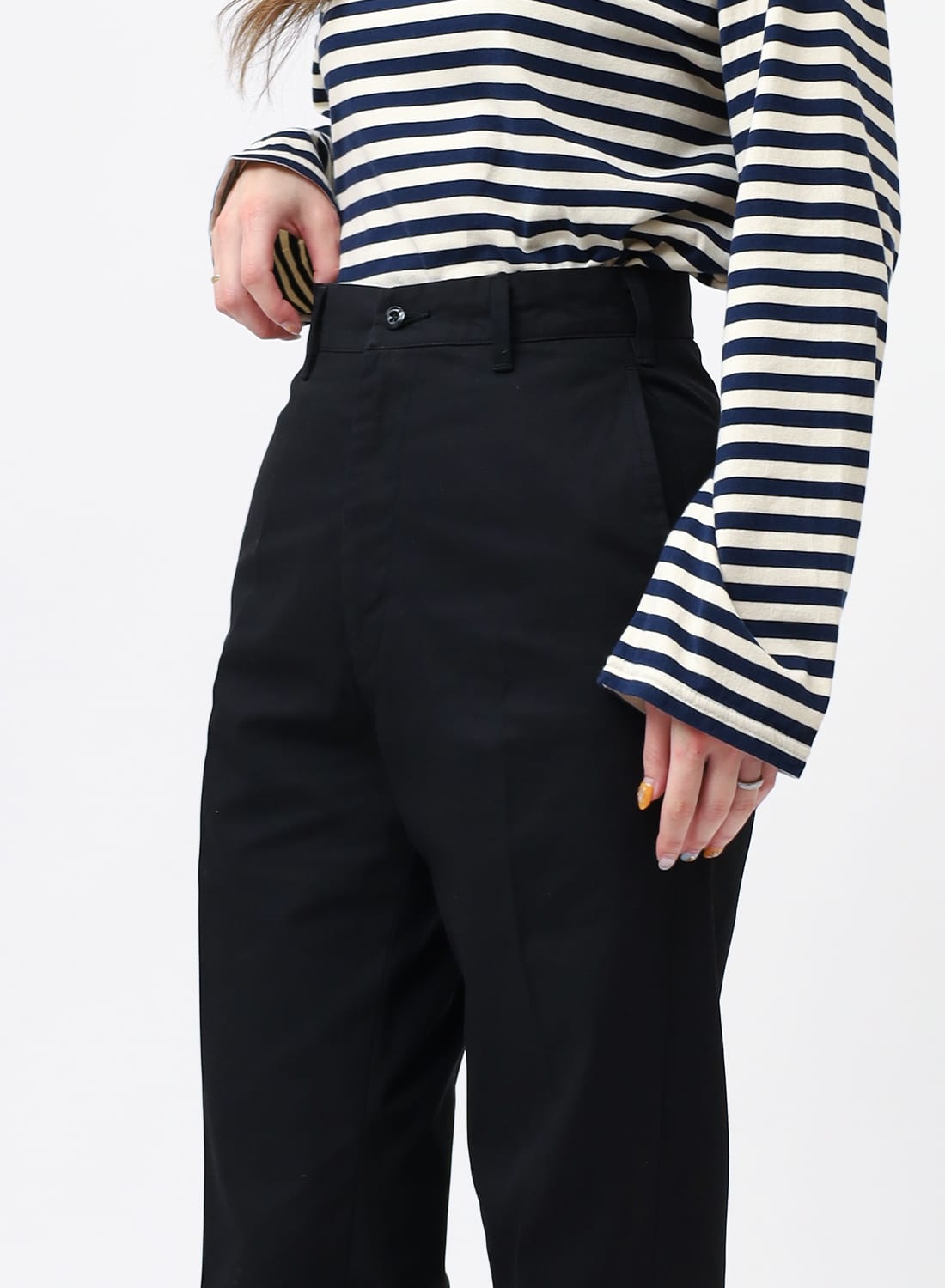 WASHED HIGH WAIST CHINO|ウォッシュド ハイウエスト チノウォッシュド