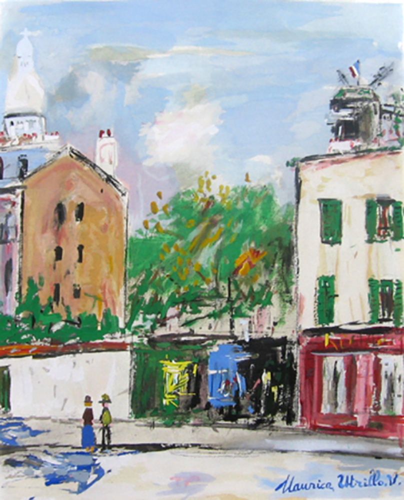 モーリス・ユトリロ、【ニーロンの教会】、希少画集画、状態良好