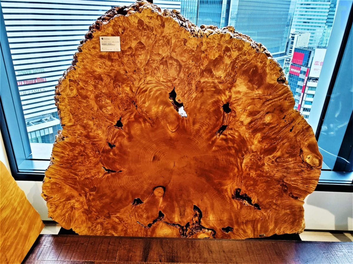 天然時代木 花梨 美玉杢 瘤 花台 香台 盆栽台 平台 肉厚 約