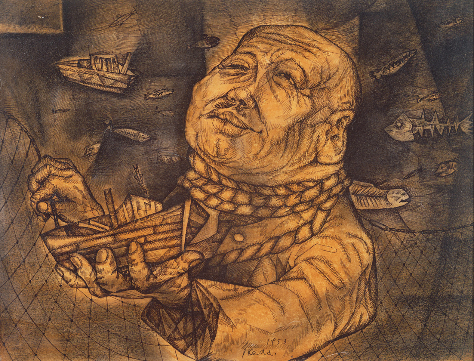 池田まゆみ「プロムナードにて」限定版画AP版 池田まゆみ