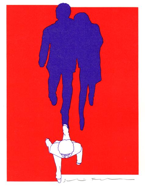 現代アートの絵をシルクスクリーンの版画で制作した福田繁雄の現代