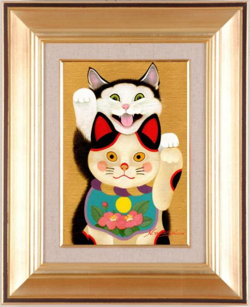油絵 専用 向きを変える猫 縦大きめ45.5cm 油絵 専用 向きを変える猫
