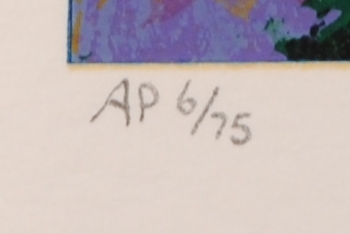 海の絵をシルクスクリーンの版画で制作したケリー・ハーレムの海の絵