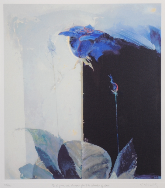 花の絵画をシルクスクリーンの版画で制作したロバート・ハインデルの花