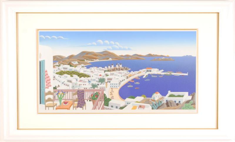 トーマス・マックナイトがシルクスクリーンの版画で制作した海の絵画