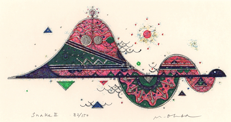 ペーパースクリーン版画 大場正男☆大場正男☆「Spring」ペーパー